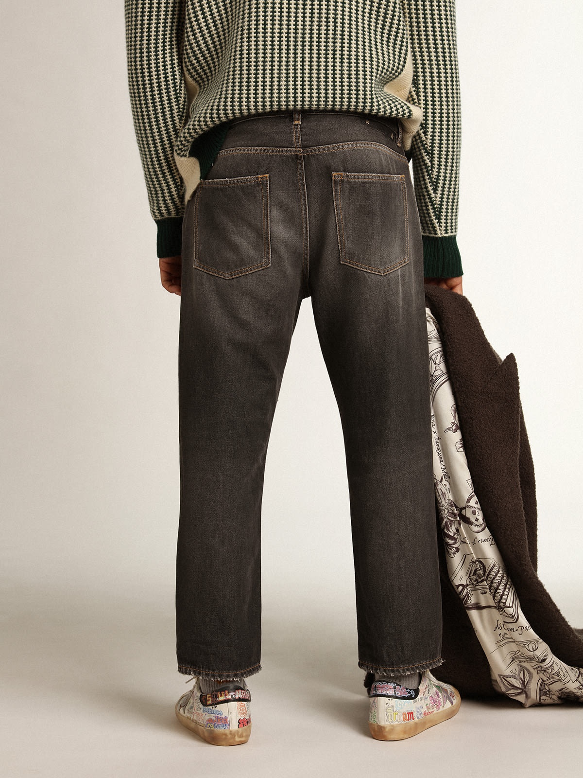 GOLDEN GOOSE ロゴパッチクロップドジーンズ golden-goose-deluxe-brand-