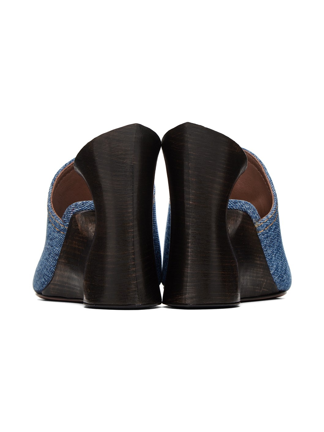 Blue 'La Sculpture' Mules - 2