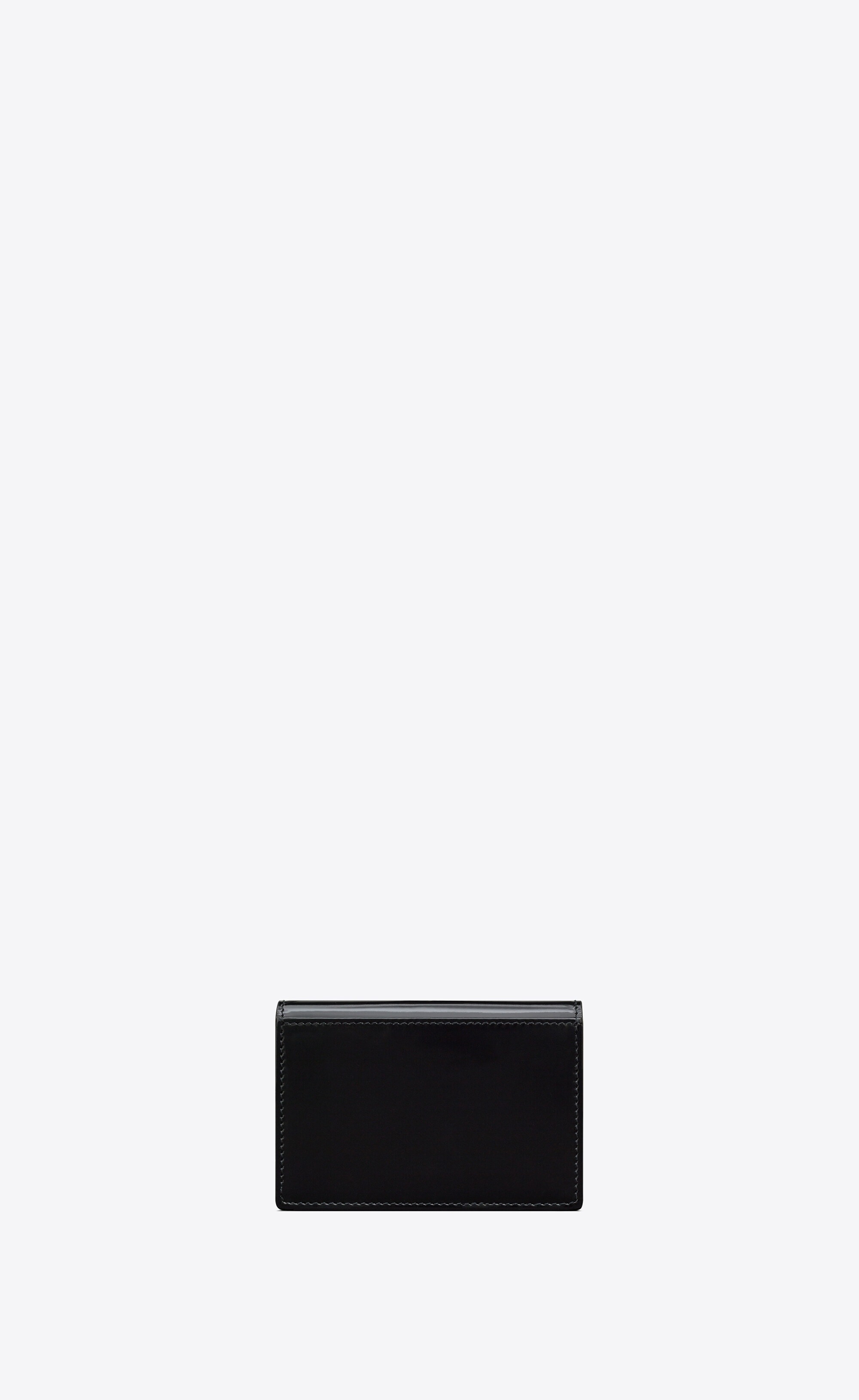 saint laurent business card case in brushed leather - 2