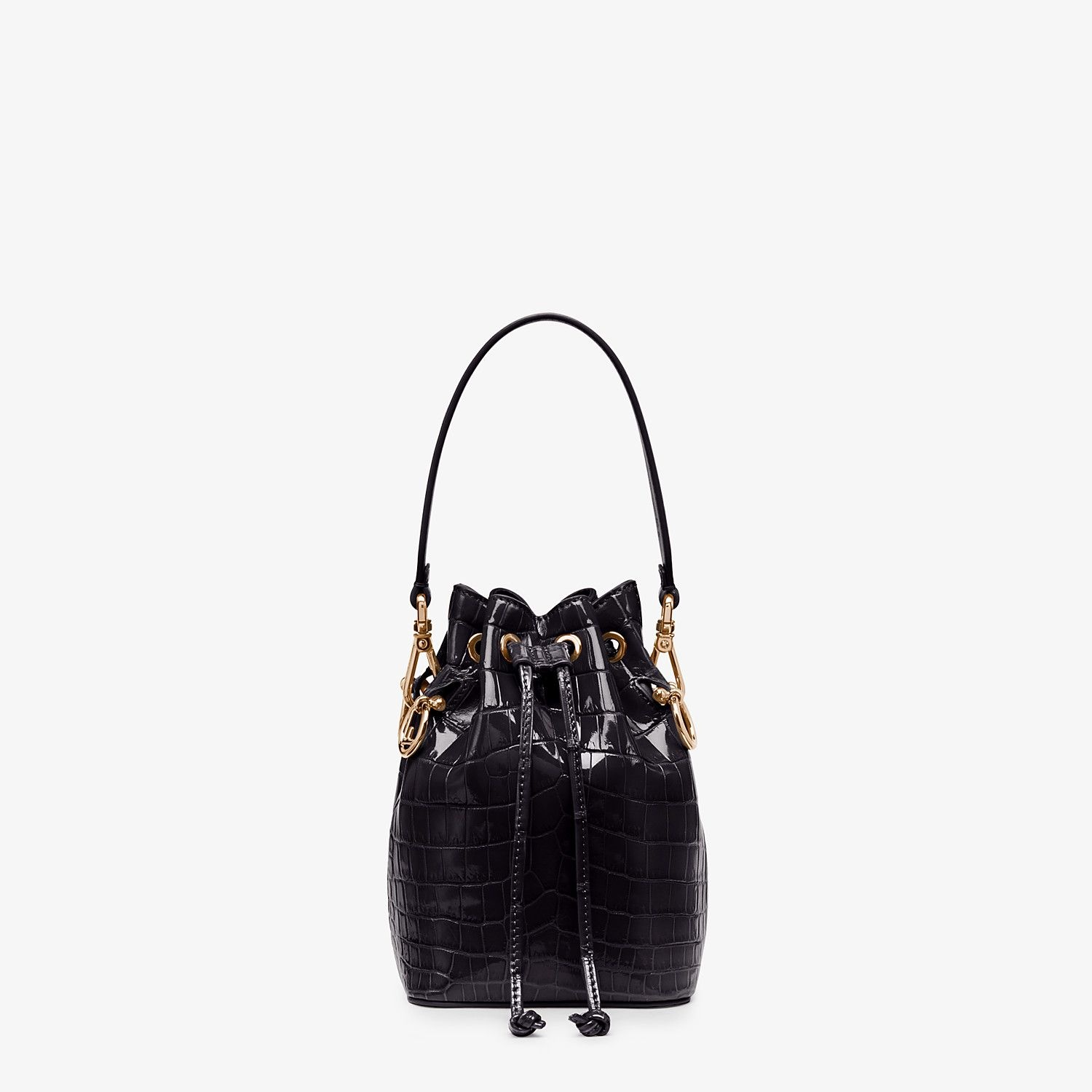 Mini-bag in black crocodile - 1