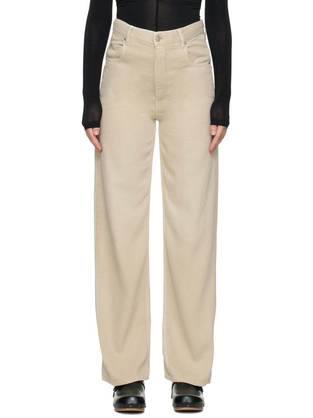 Beige Tilorsya Trousers - 1