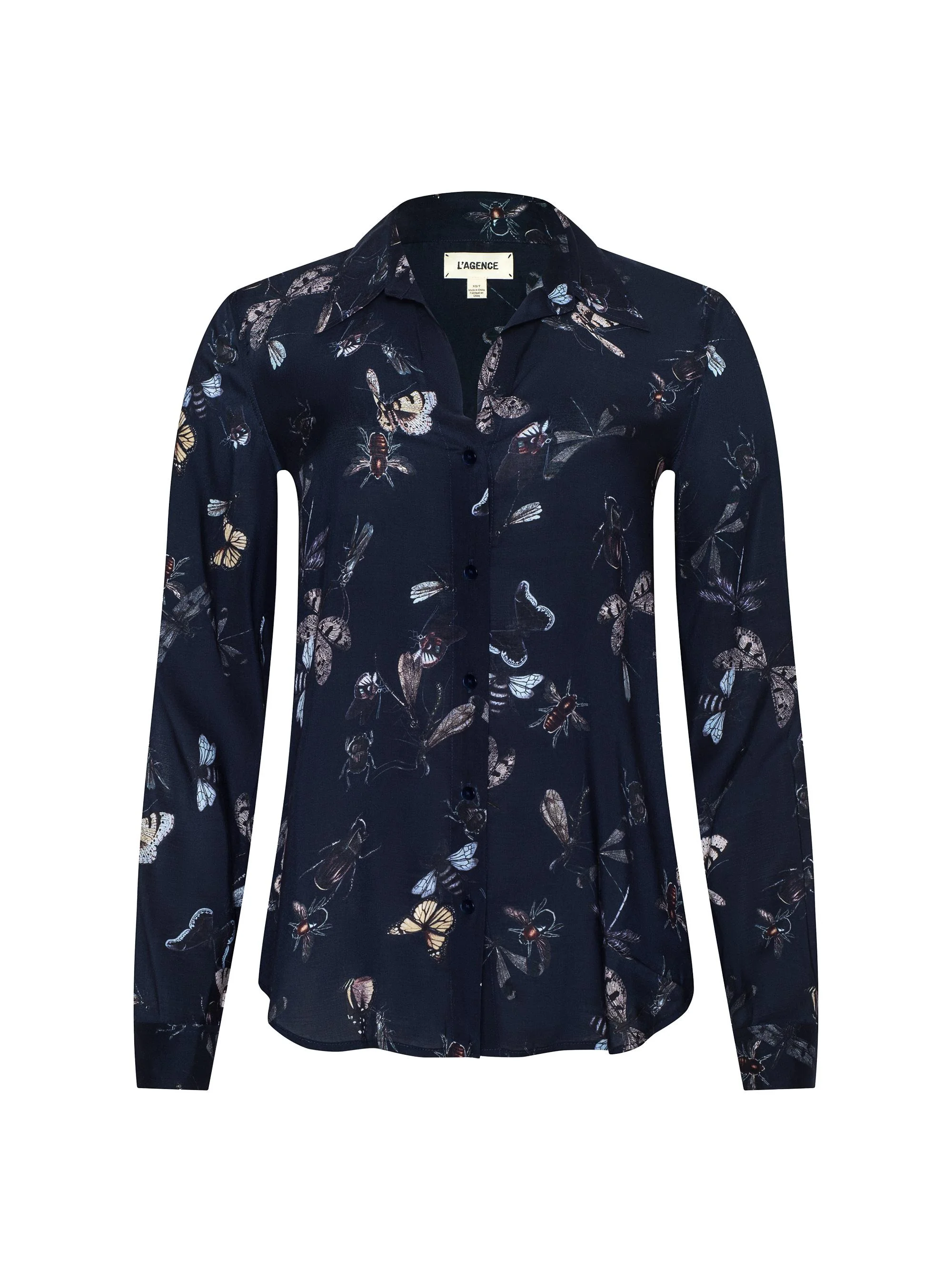 Women's Holly Butterfly-Print Blouse - Midnight Multi Beetles - 1