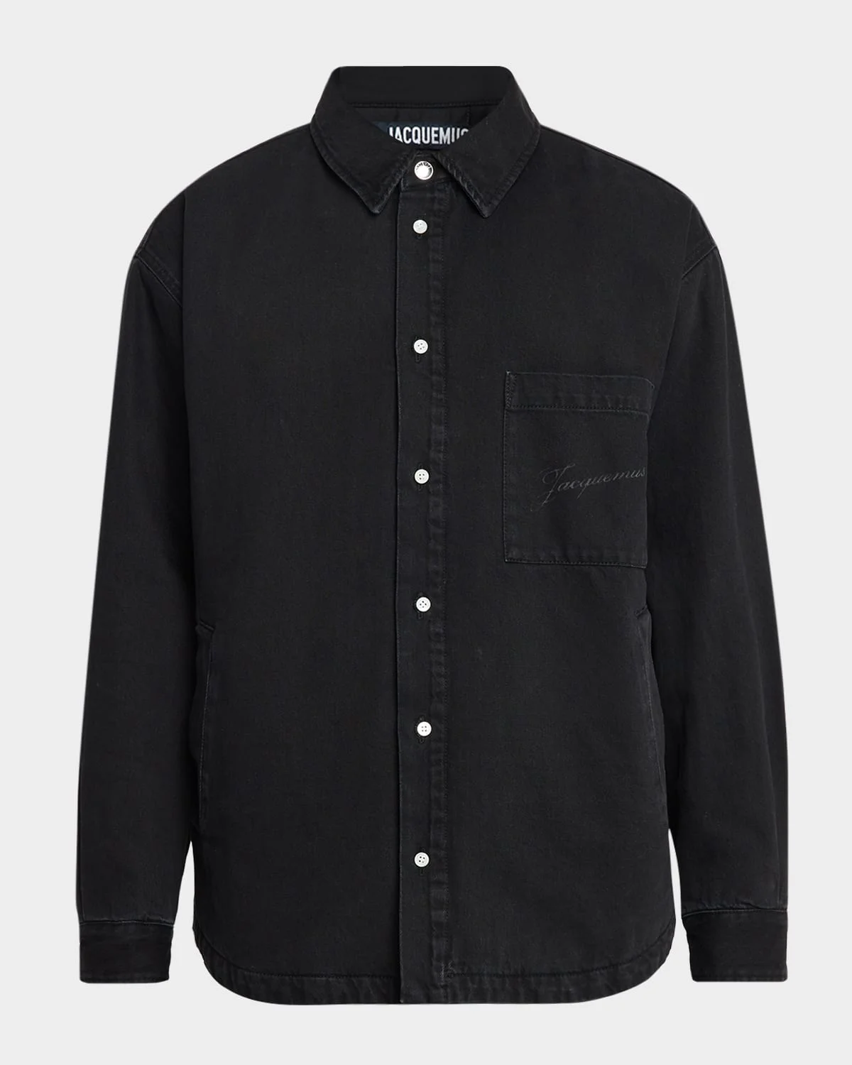 Men's La Chemise Black Denim Button-Down Shirt - 1