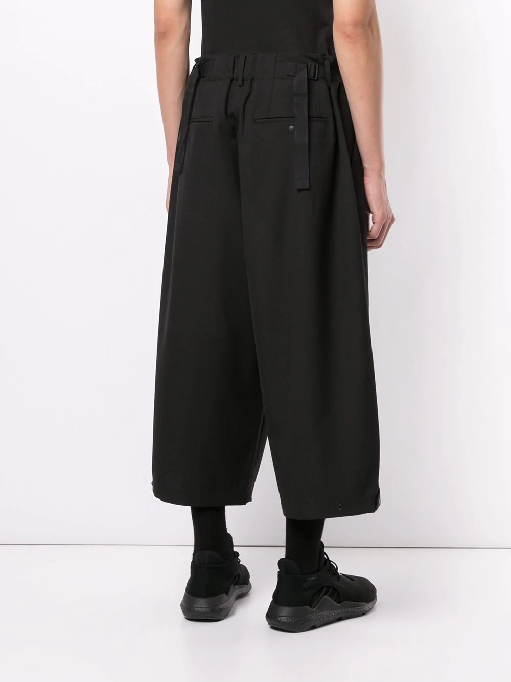 wide-leg cropped trousers - 4