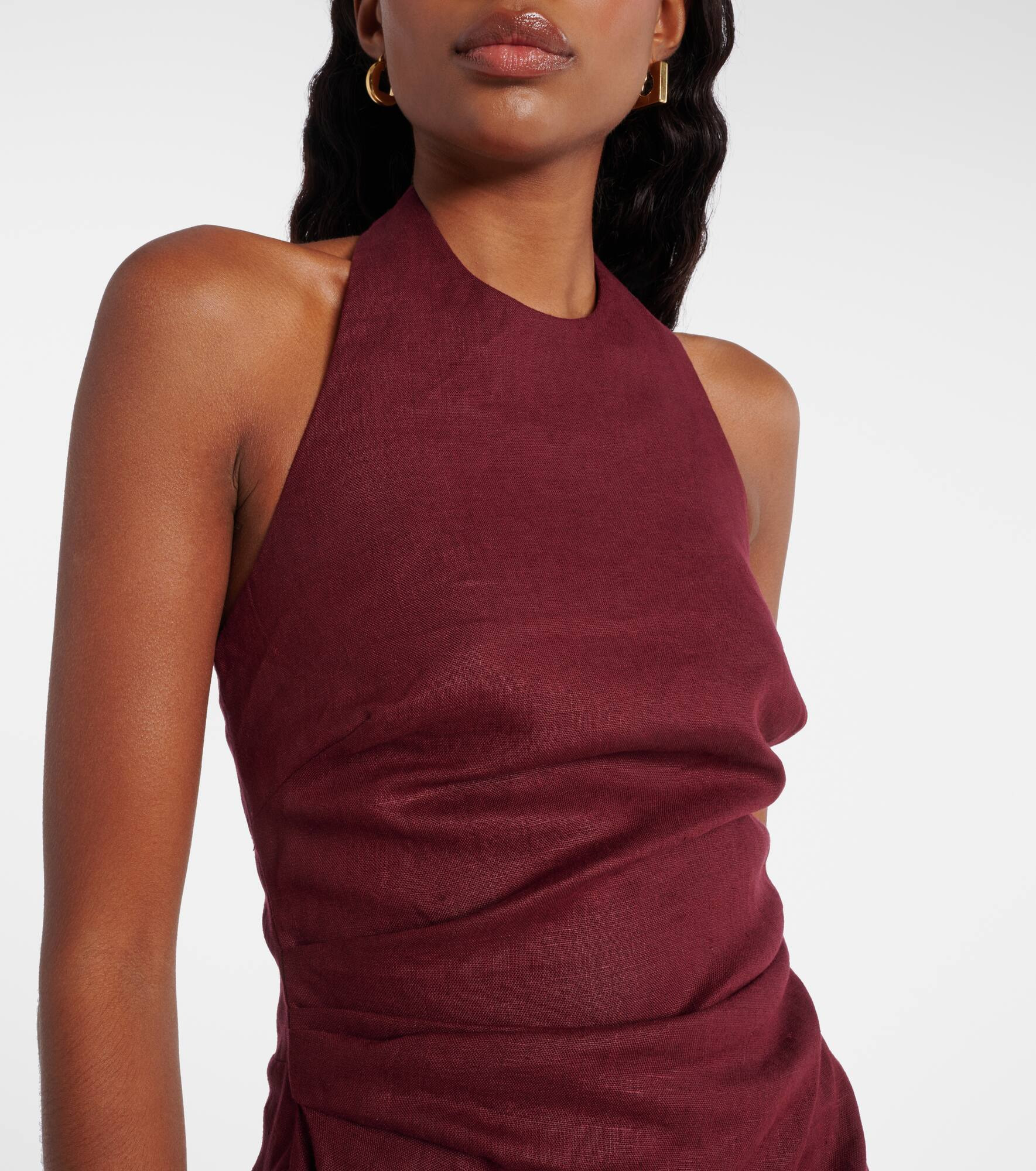 Fia halterneck linen top - 4