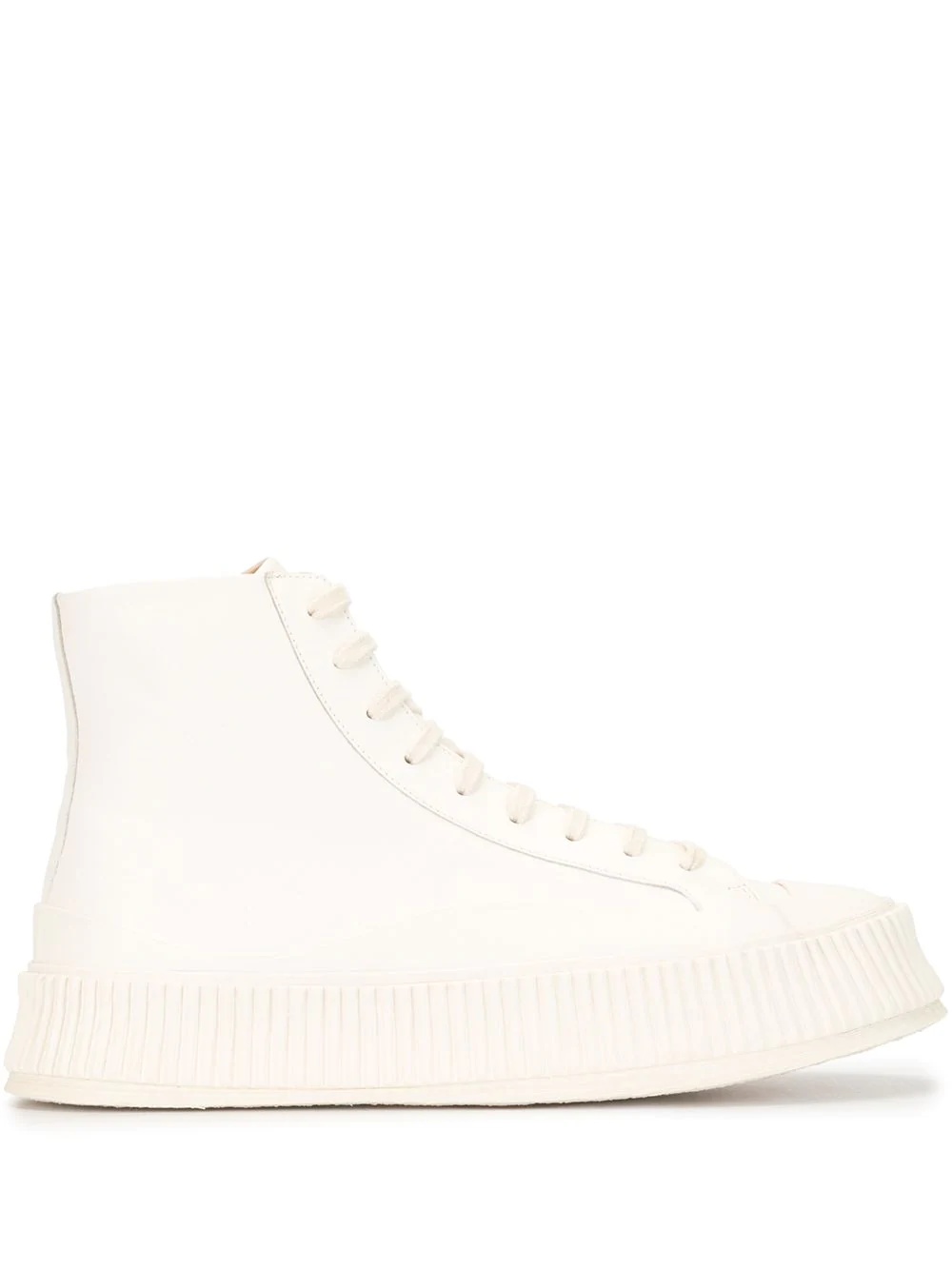 high top leather sneakers - 1