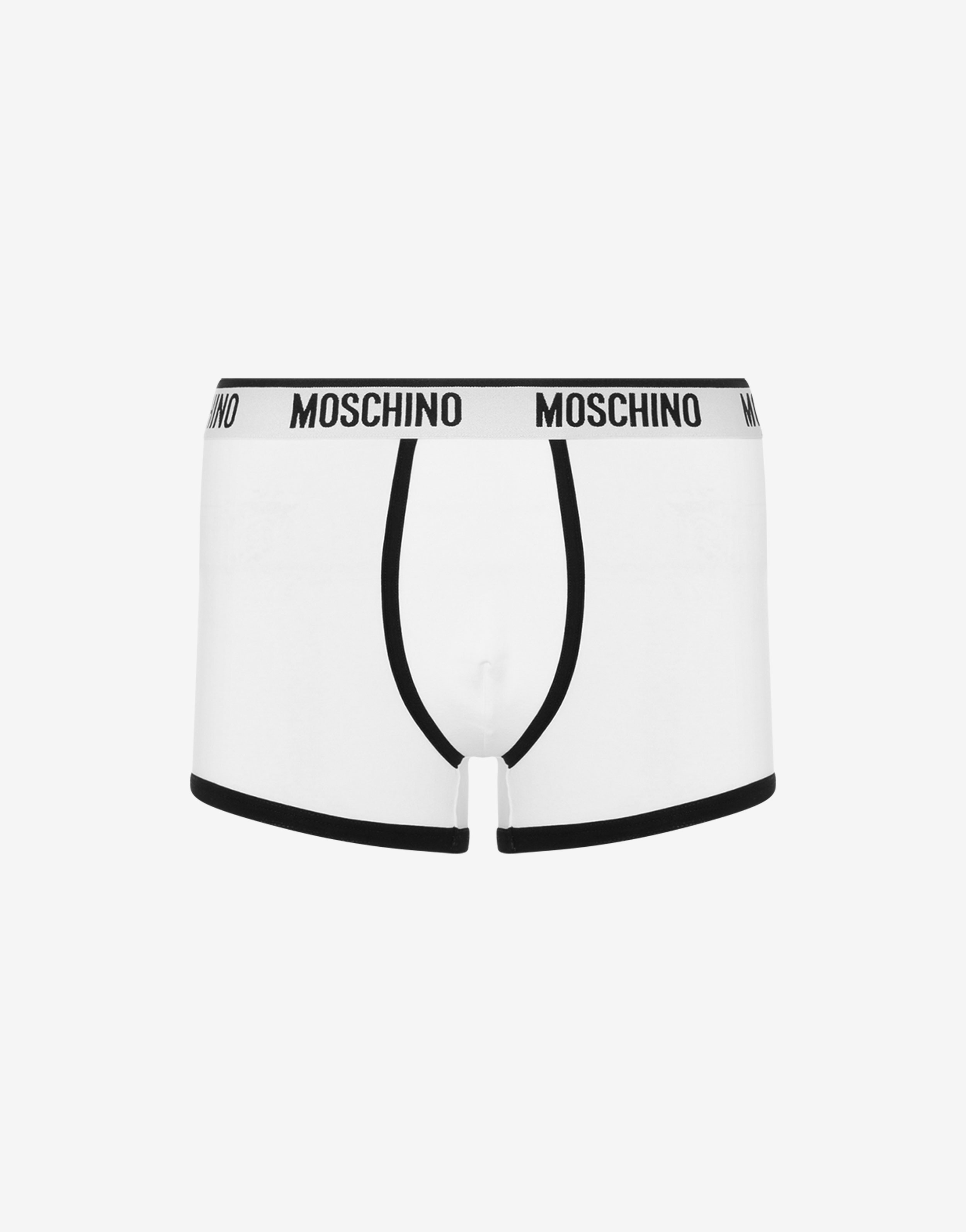 BLACK & WHITE STRETCH JERSEY BOXERS - 1