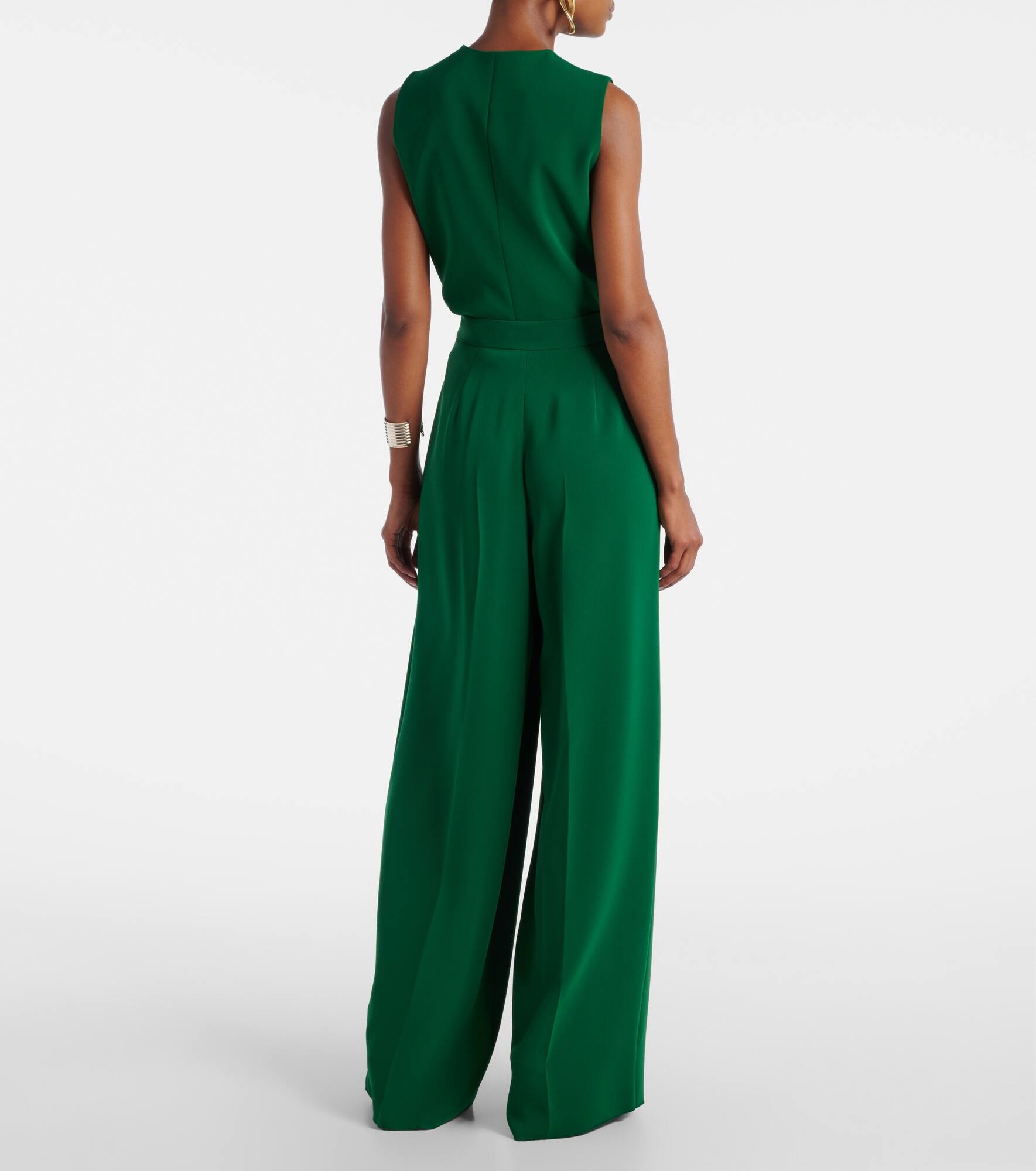 Laccato high-rise cady wide-leg pants - 3