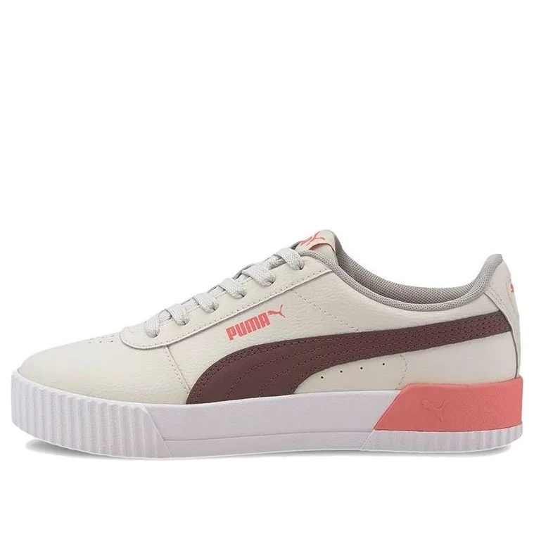 (WMNS) PUMA Carina Leather 'Khaki White Brown' 370325-20 - 1