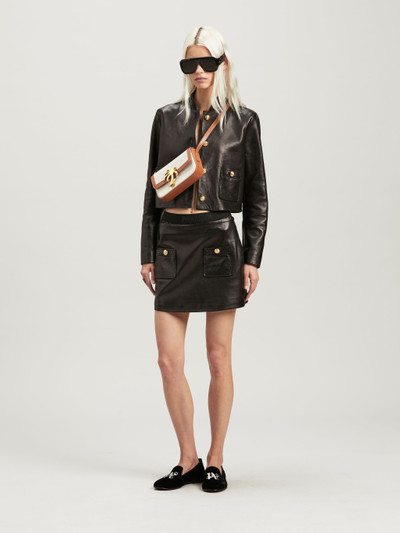 Palm Angels Buttons Leather Mini Skirt outlook