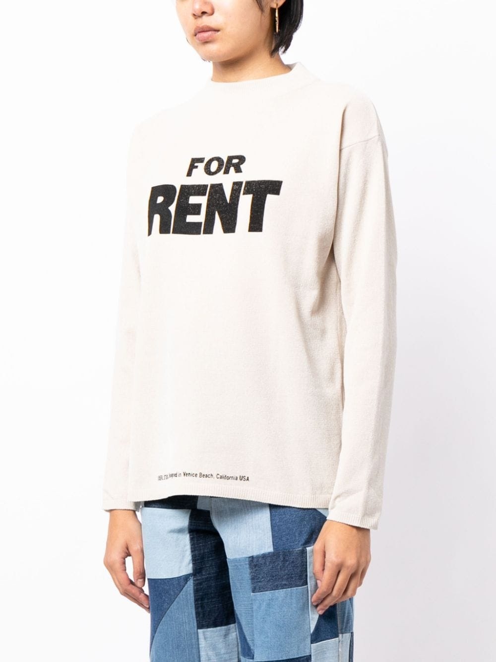 For Rent slogan-print jumper - 3
