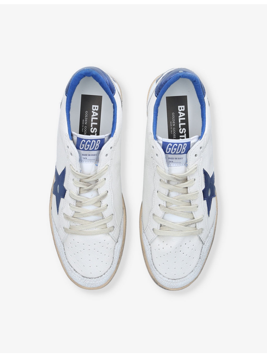 Ball Star Logo-Embroidered Leather Low-Top Trainers - 2