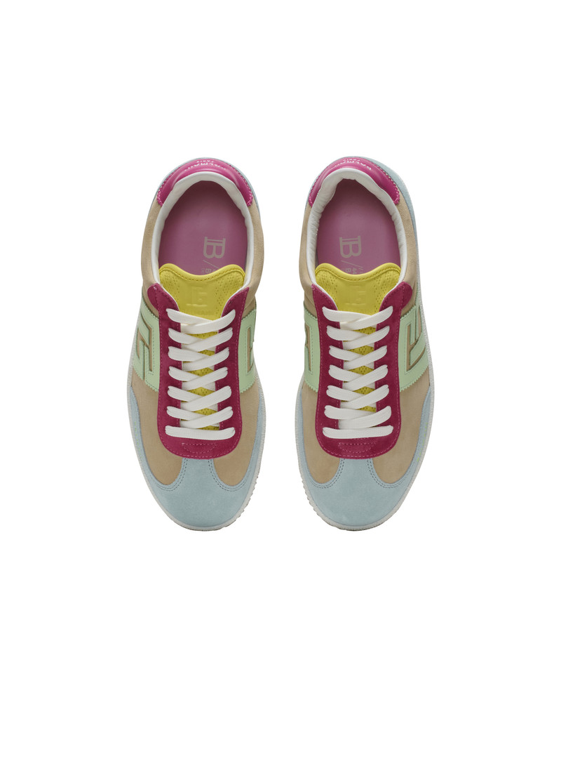 Balmain Swan trainers in calfskin and suede 3