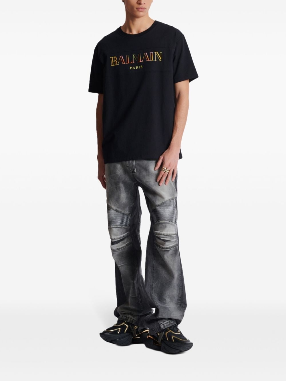 Vintage Balmain embroidered T-shirt - 2