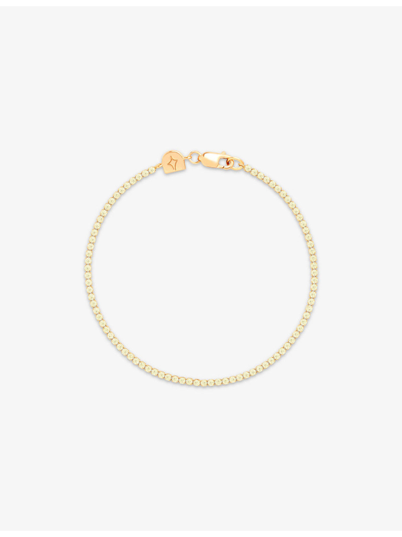 Tennis Chain 18ct Yellow Gold-Plated Brass And Cubic Zirconia Bracelet 1