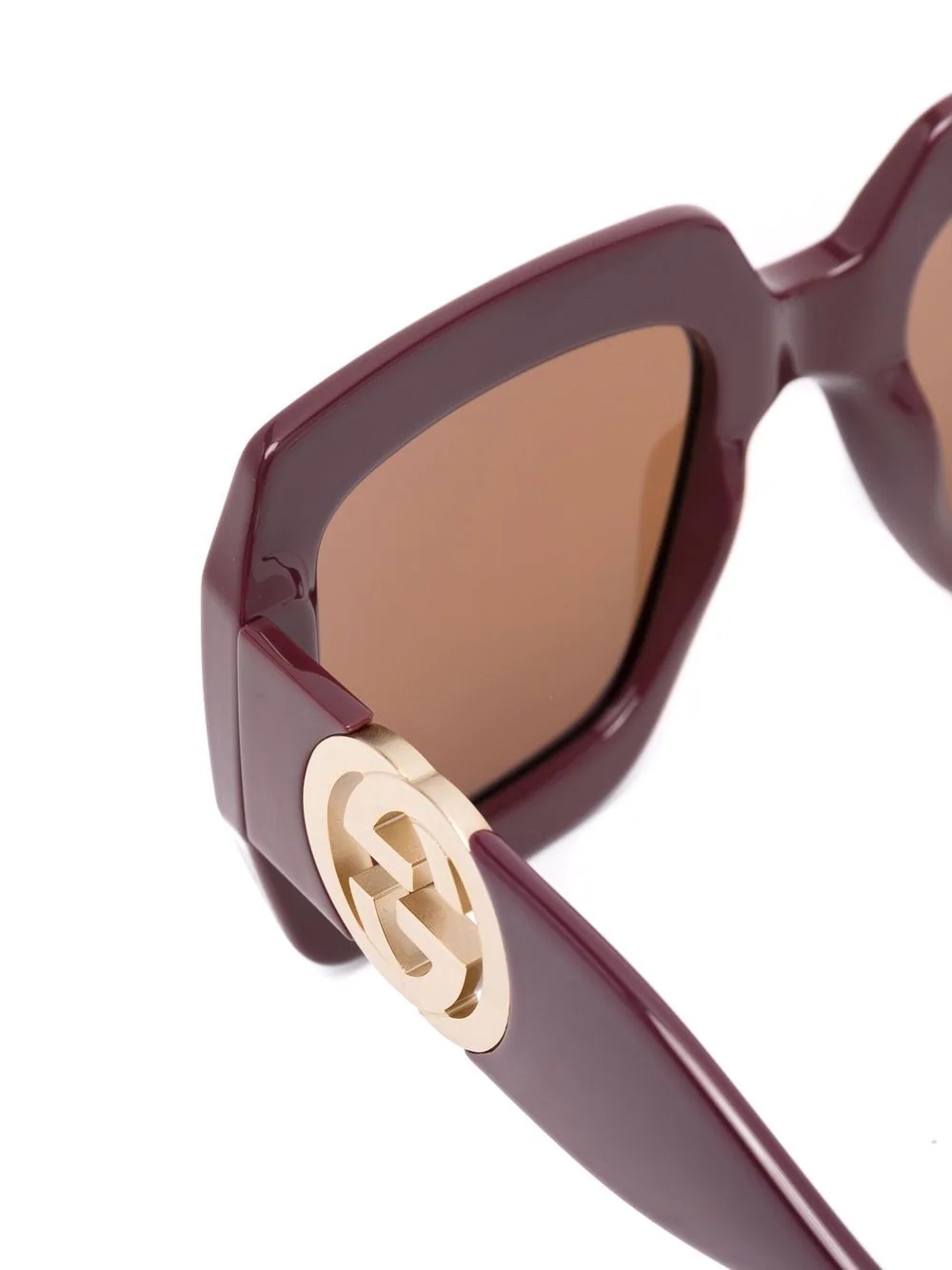 oversize-frame chain-detail sunglasses - 3