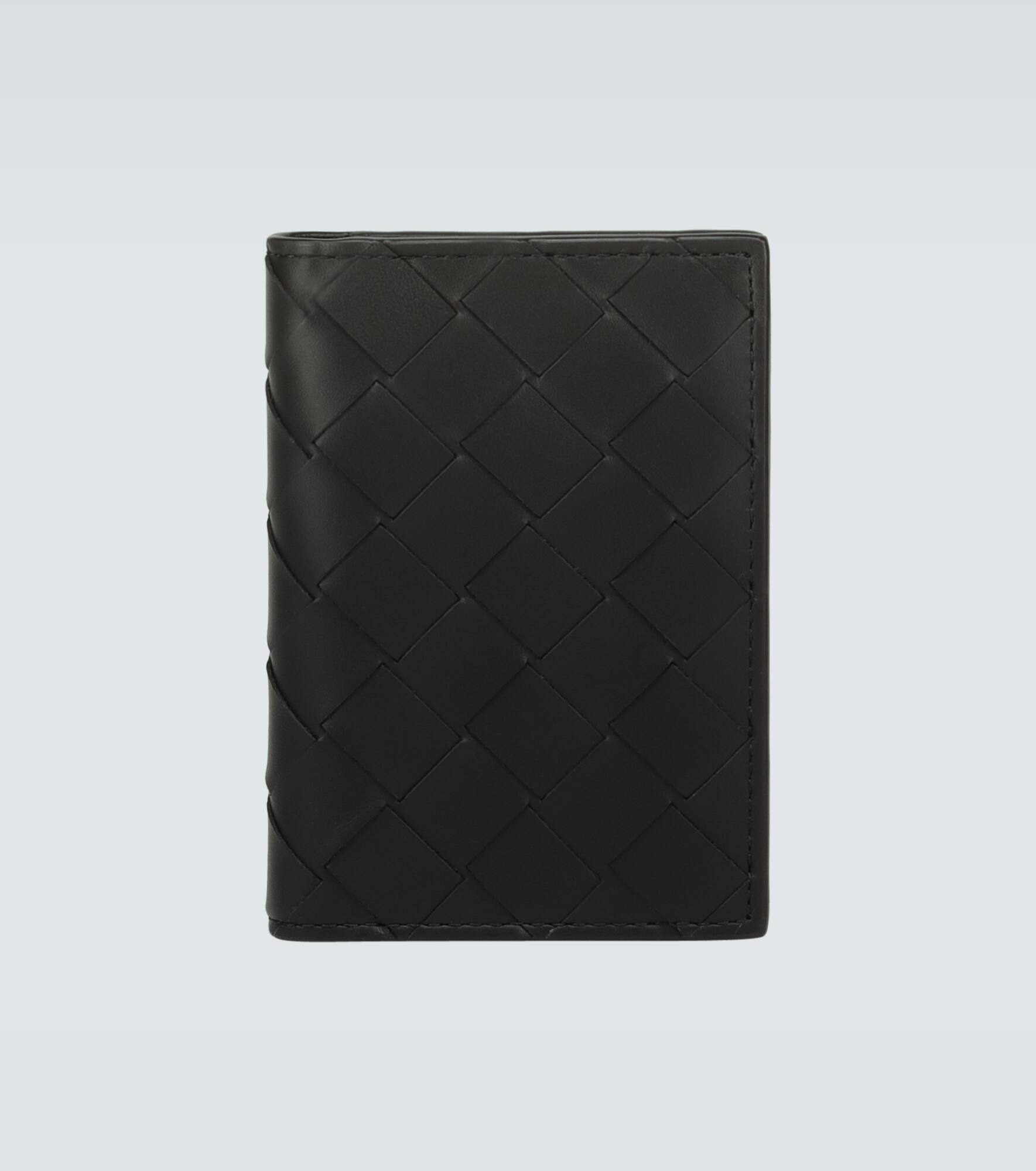 Folded leather cardholder - 1