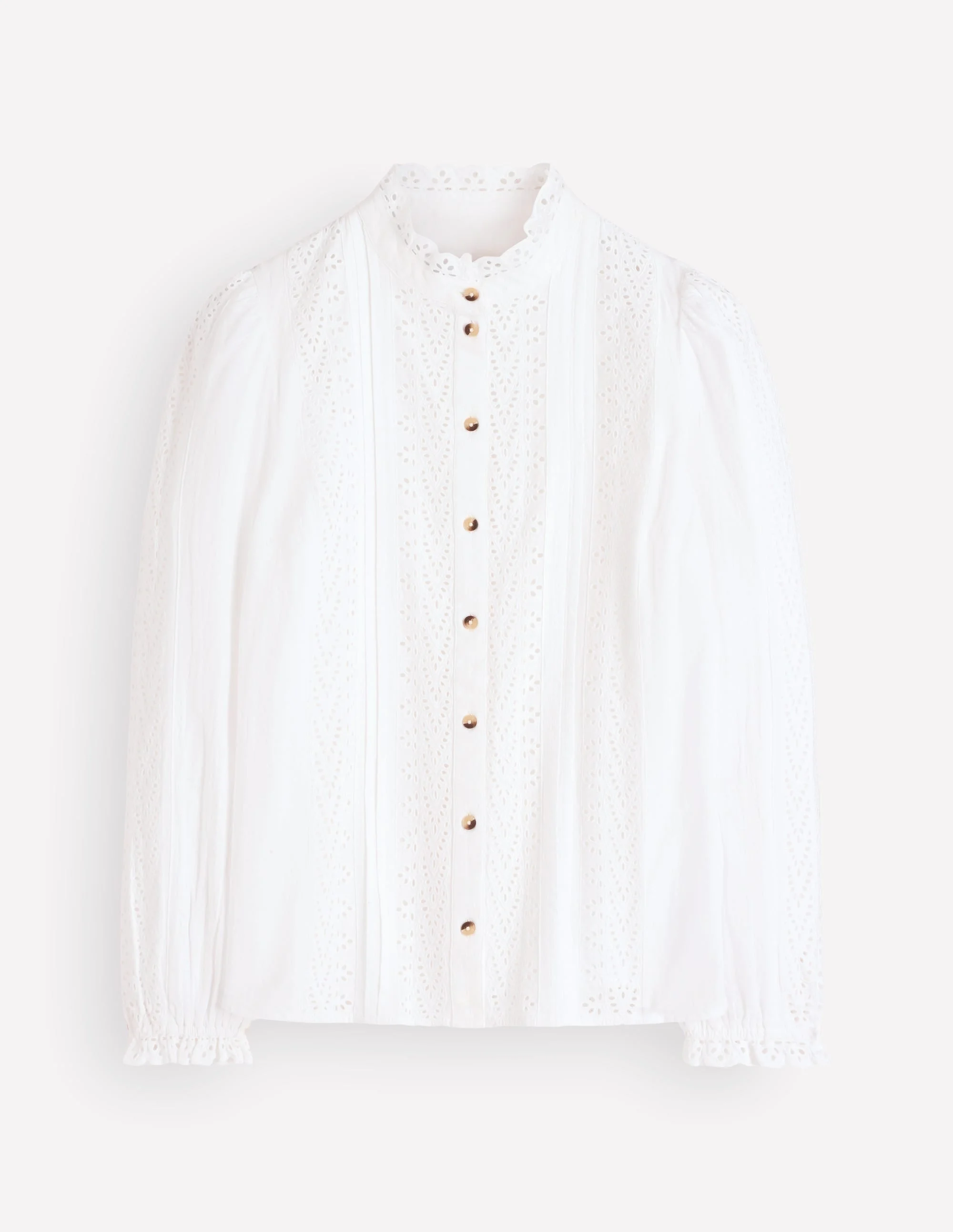 Broderie Cotton Top-Ivory Broderie - 1