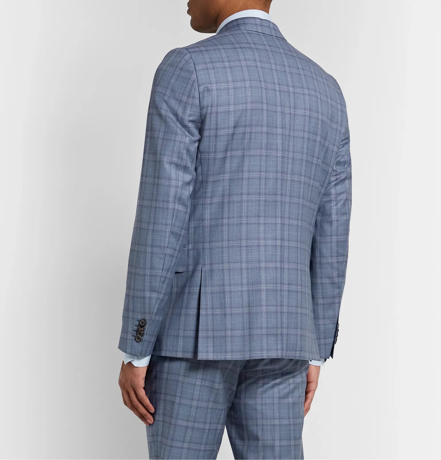 Soho Slim-Fit Prince of Wales Checked Wool Suit Jacket - 5