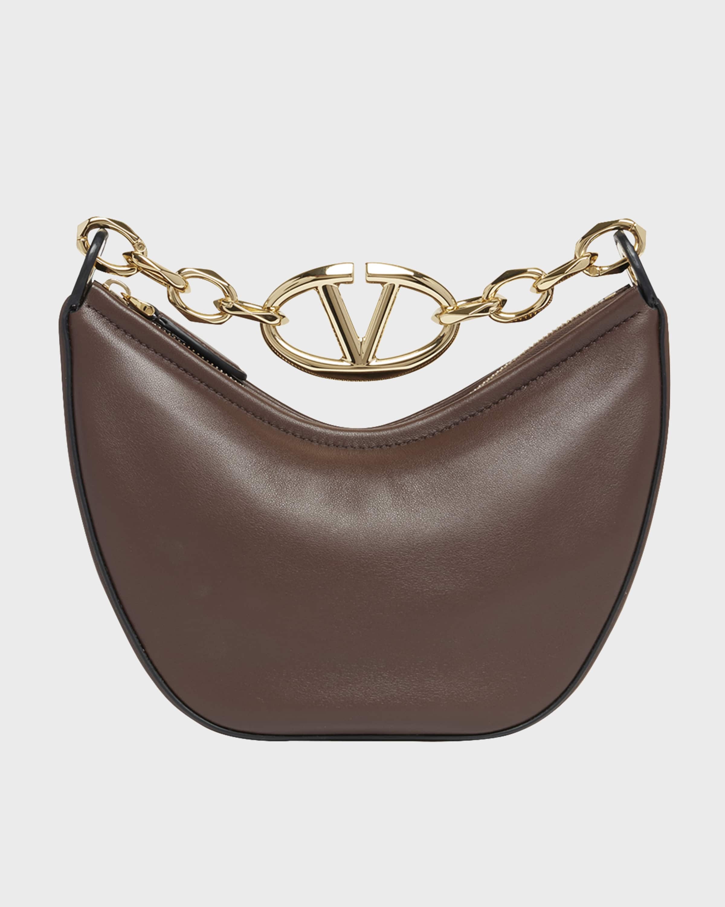 Mini VLOGO Moon Leather Hobo Bag - 1