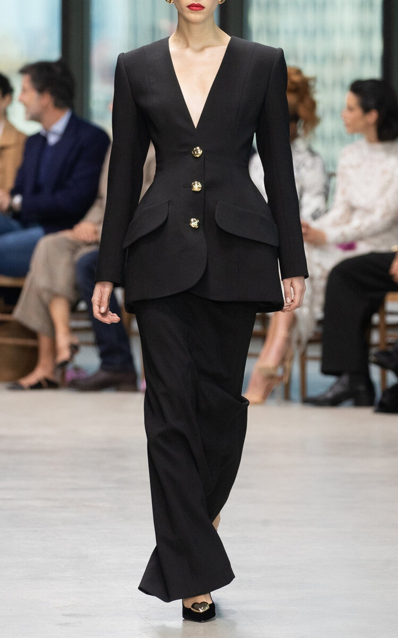 CAROLINA HERRERA Fit And Flare Jacket black outlook