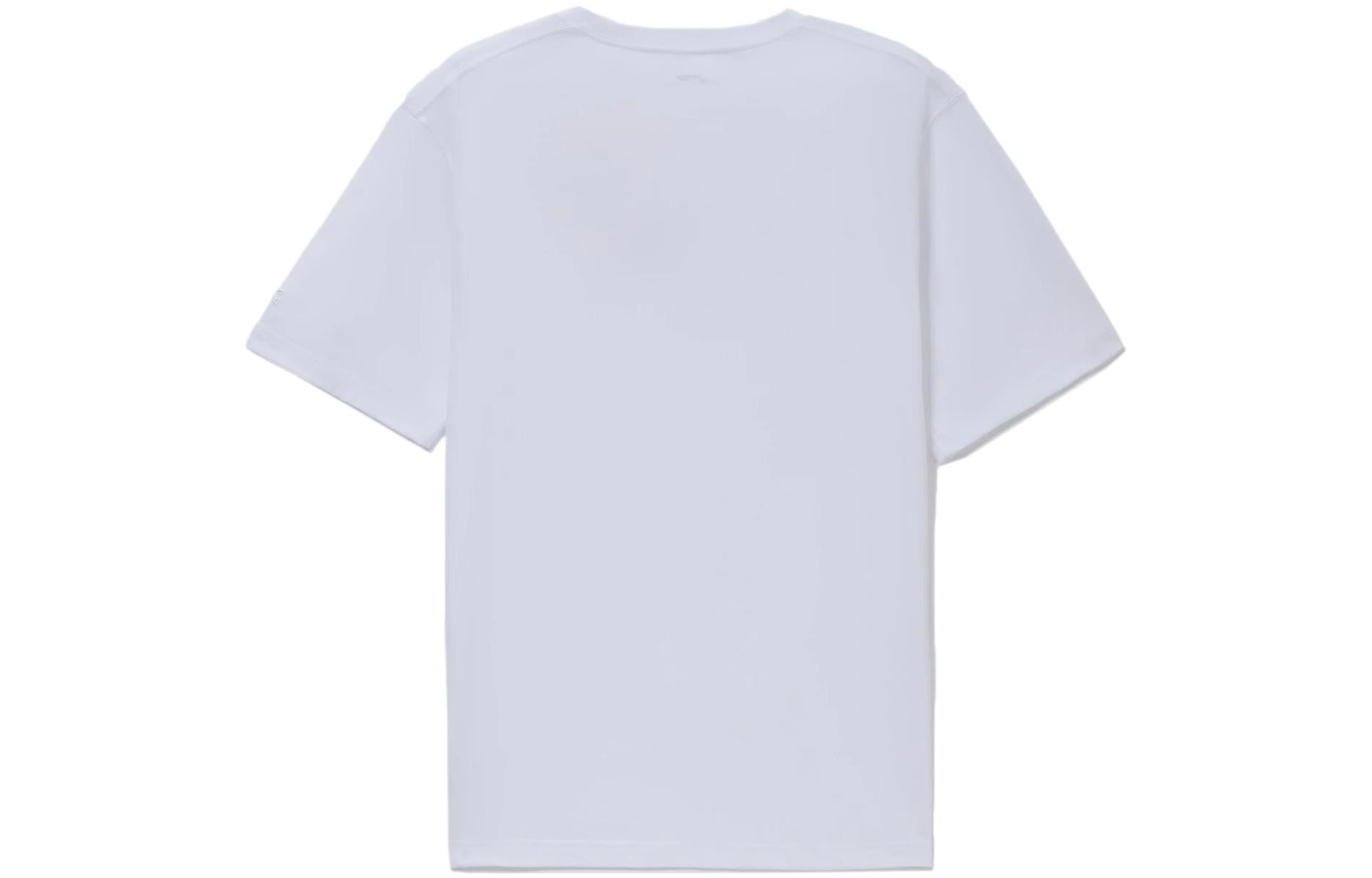 Li-Ning Sports Living Series Logo Embroidered Round Neck Short Sleeve 'White' AHSS017-2 - 2