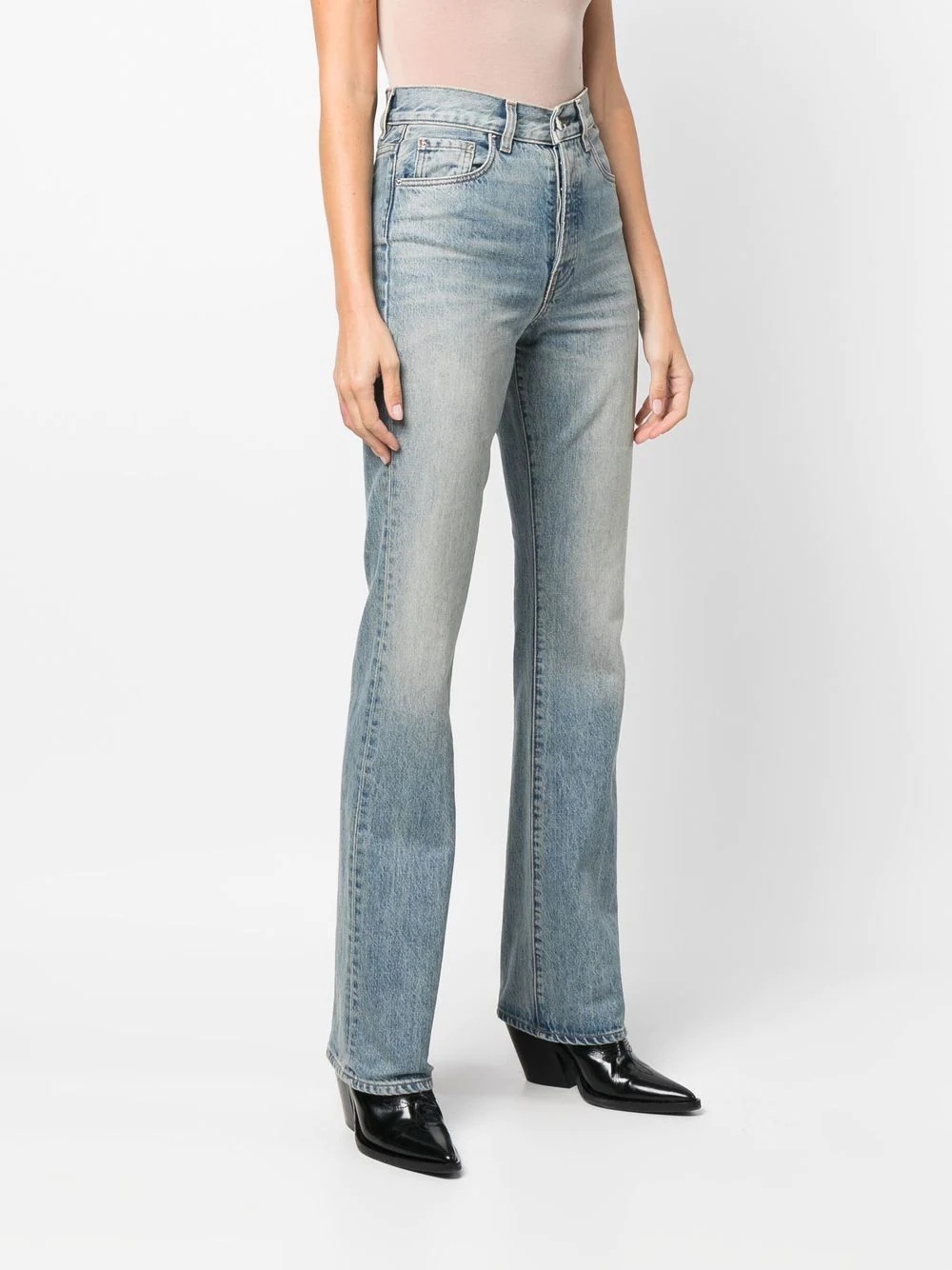 high-waist bootcut jeans - 3