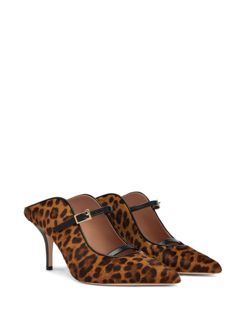 MALONE SOULIERS 70mm leopard-print buckle mules outlook