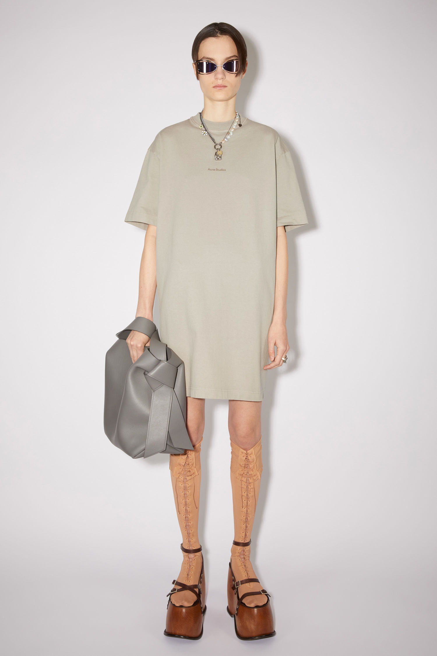 Logo t-shirt dress - Titanium grey - 2