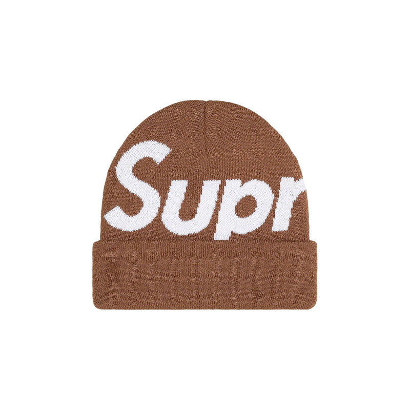 Supreme Big Logo Beanie 'Brown' - 1