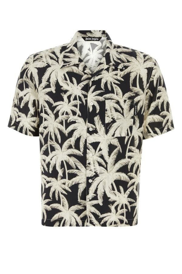 Palm Angels Man Printed Viscose Shirt - 1