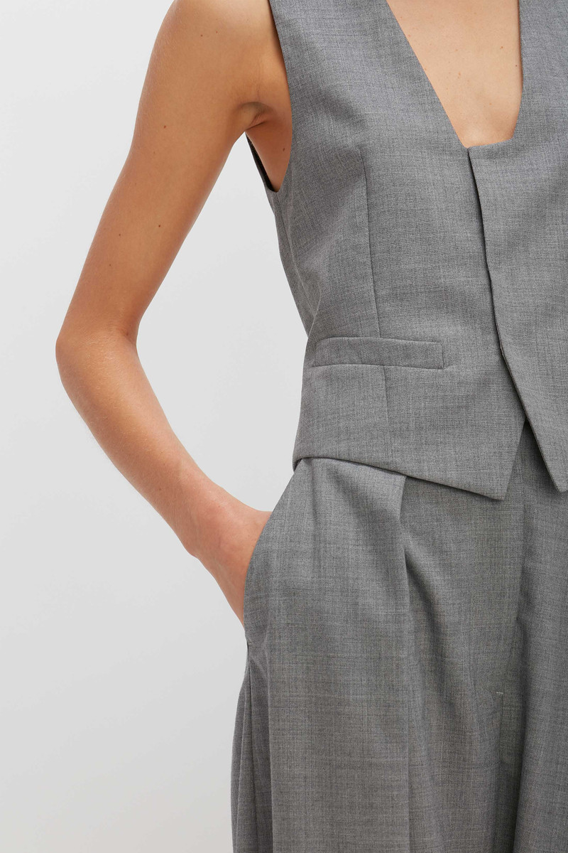 Tailored Waistcoat in Grey Melange 6