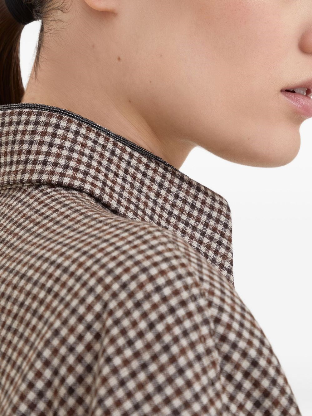 Wool checked shirt - 4