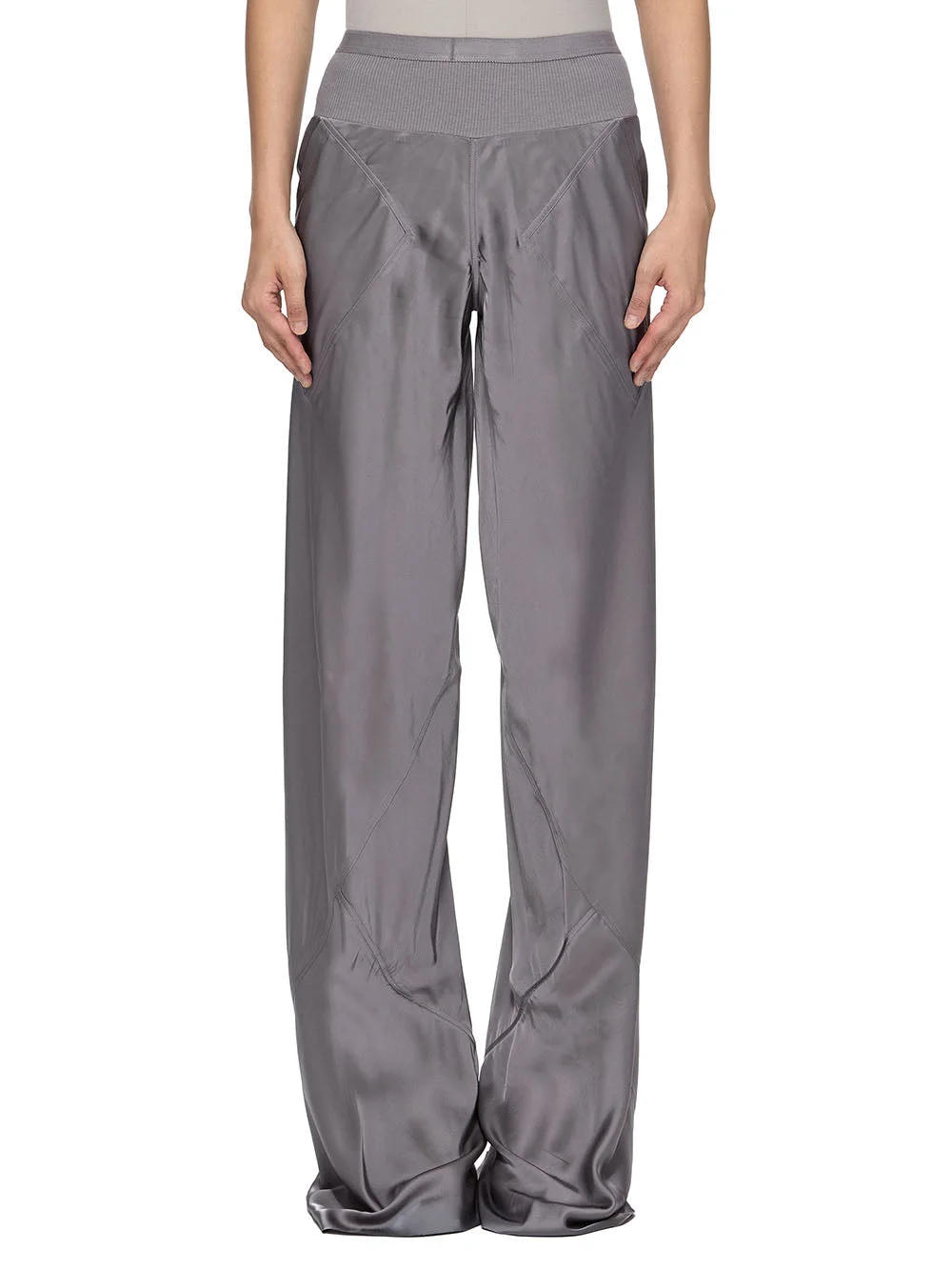 Gray Tower Bias Trousers - 1