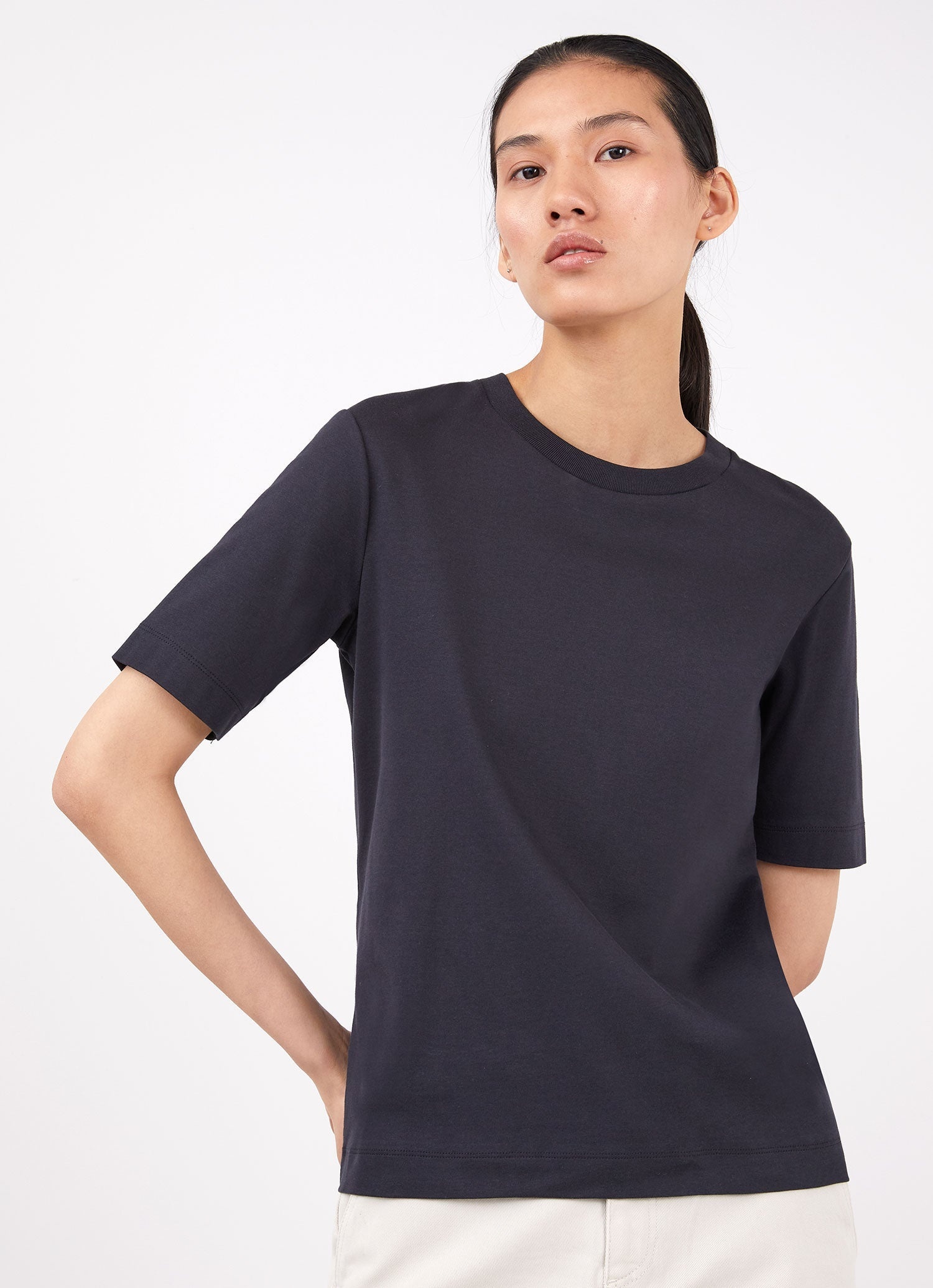 Sunspel Mid Sleeve T‑shirt | REVERSIBLE