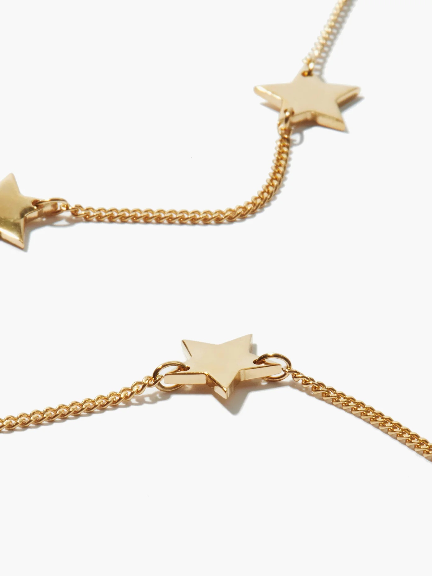 Star gourmette-chain gold-plated necklace - 4