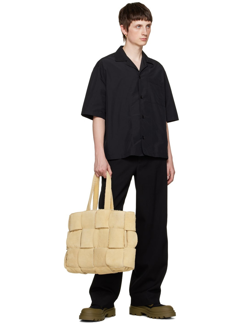 Bottega Veneta Black & Khaki Calf-High Boots outlook