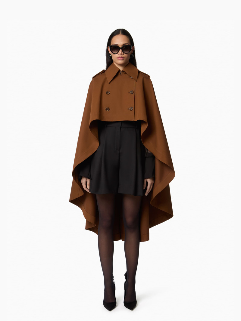 Water-Repellent Cotton Trench Cape 1