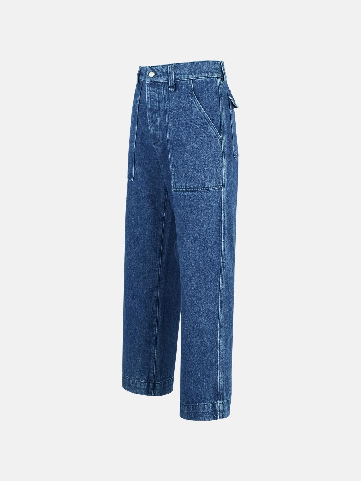 'WORKWEAR' BLUE DENIM JEANS - 2