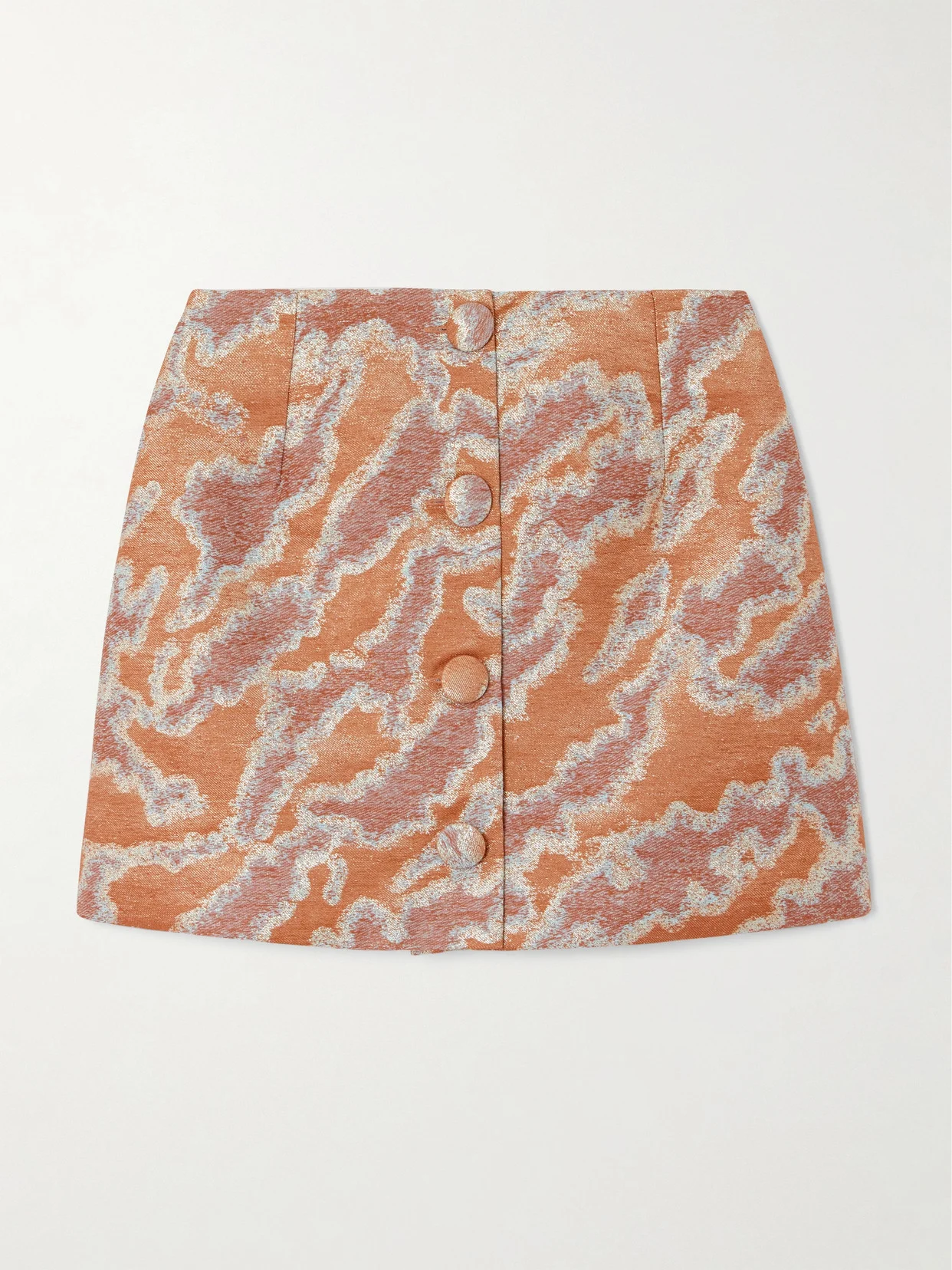 Lucio Metallic Jacquard Mini Skirt - 1