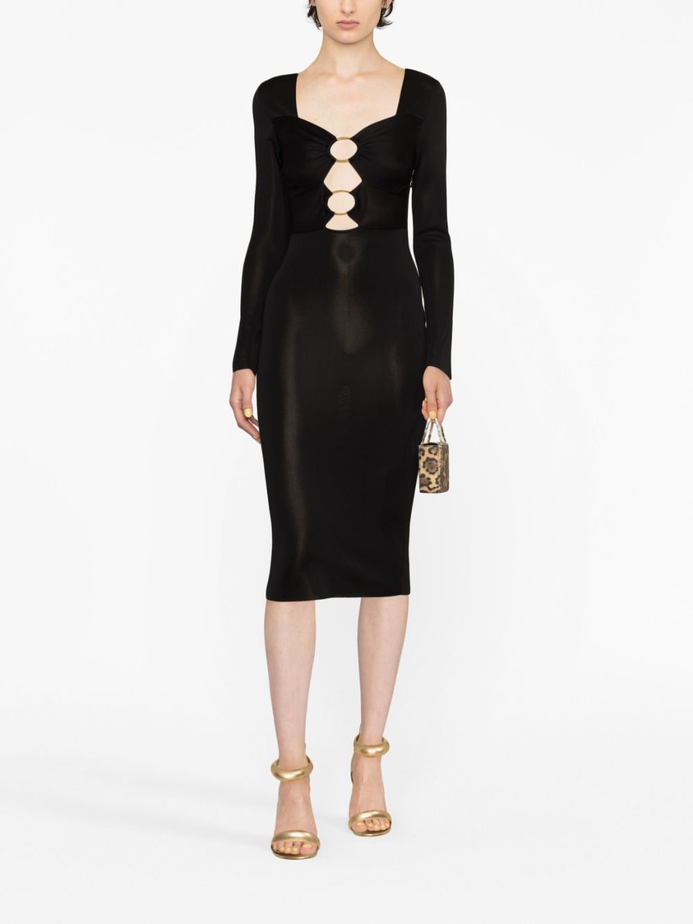 cut-out midi dress - 2