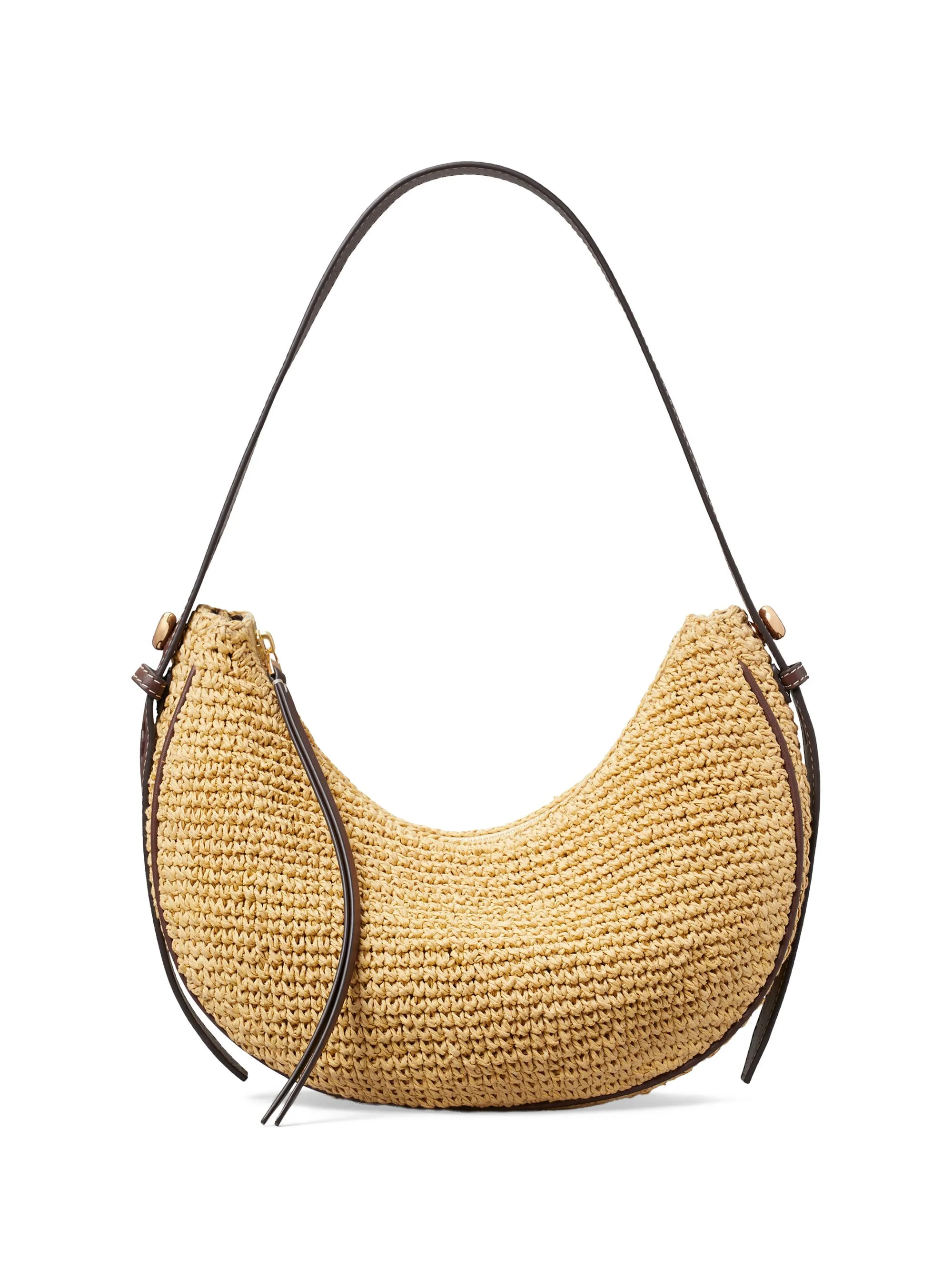 Women's Monogram Crochet Shoulder Bag - Natural - 1