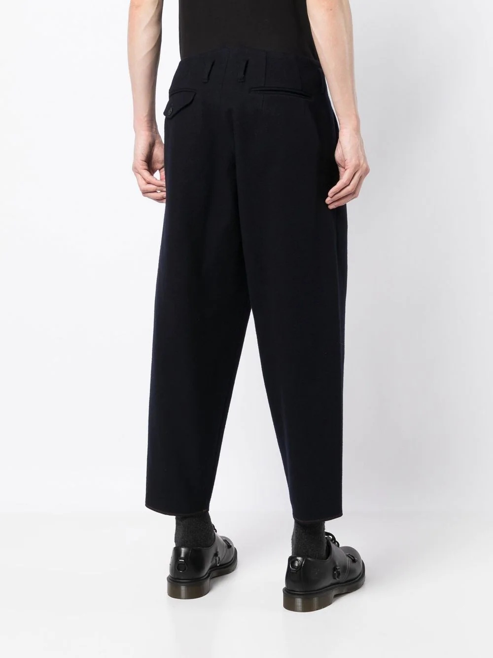 pleated cropped trousers - 4