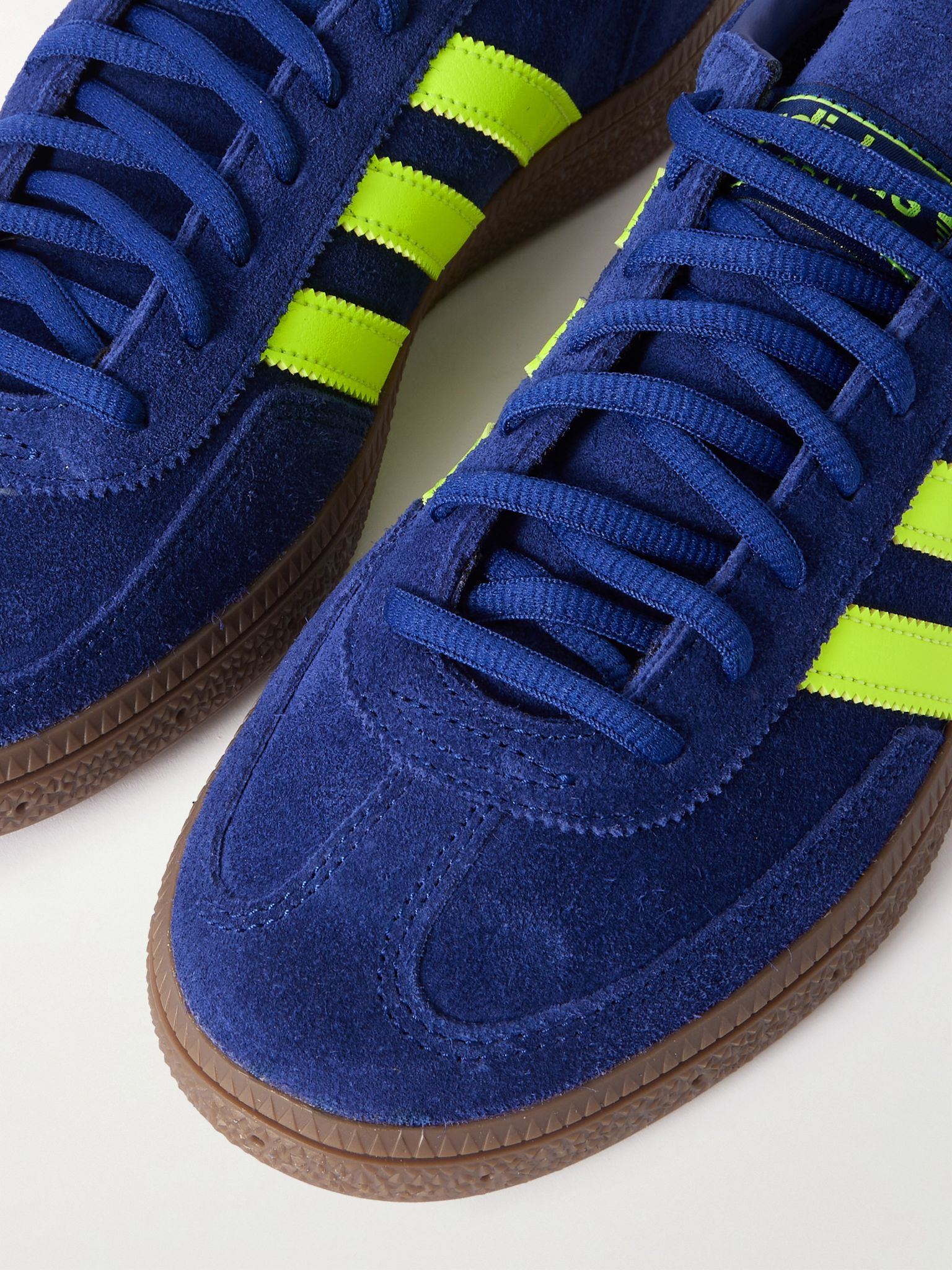 Handball Spezial Leather-Trimmed Suede Sneakers Navy - 5