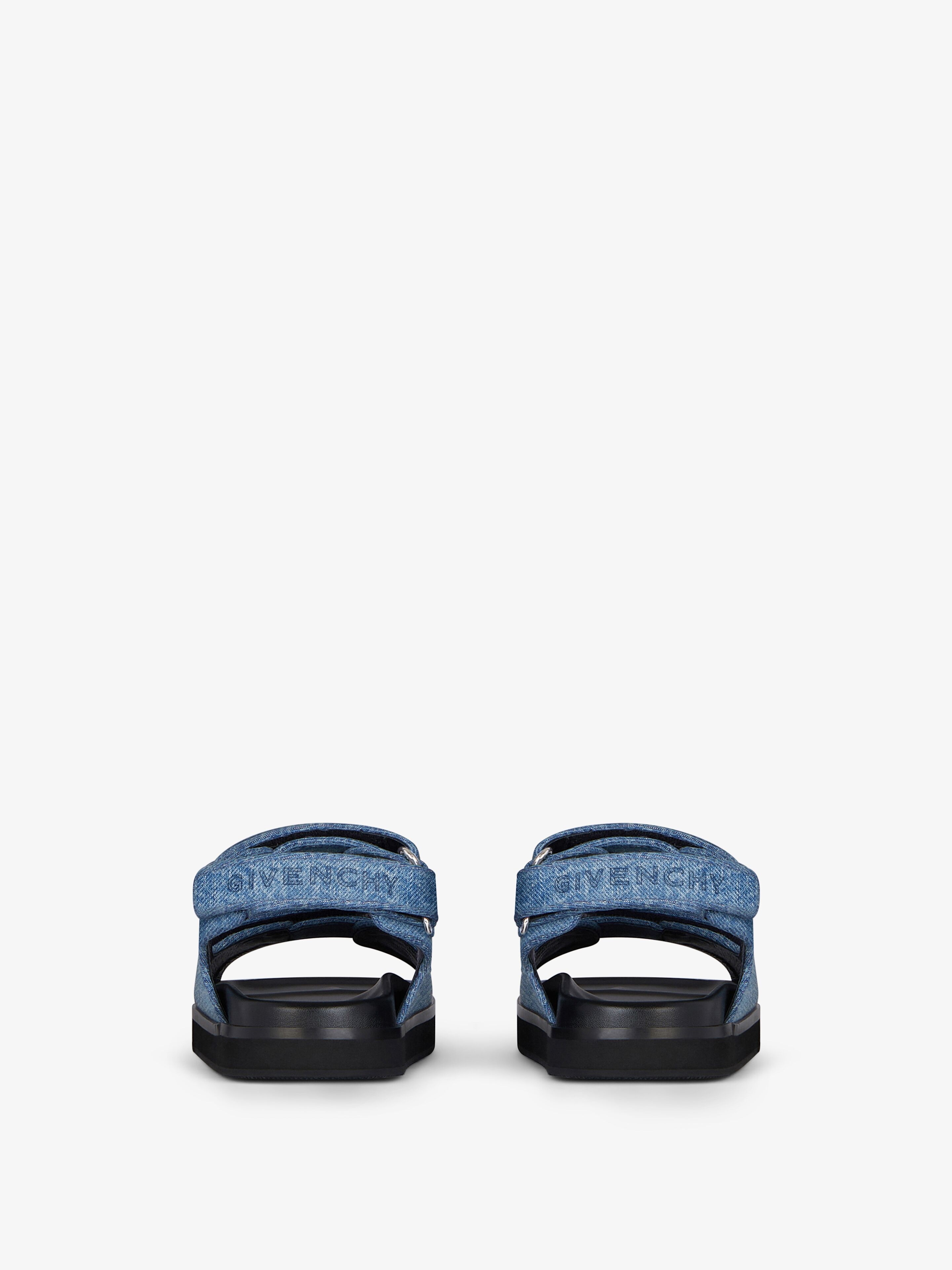 サンダル・ミュール GIVENCHY SS25 Denim 4G sandals (BE3087E2BP 401) Denim 4G Sandals with Hook and Loop | WE IN STYLE