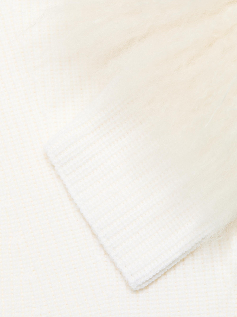 Women's Yak Yarn-Cuff Merino Wool Turtleneck Sweater - Off White 7