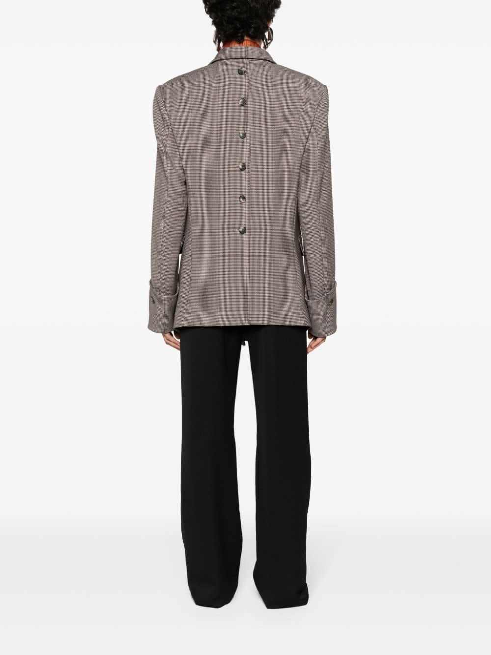 houndstooth double-breasted blazer - 4