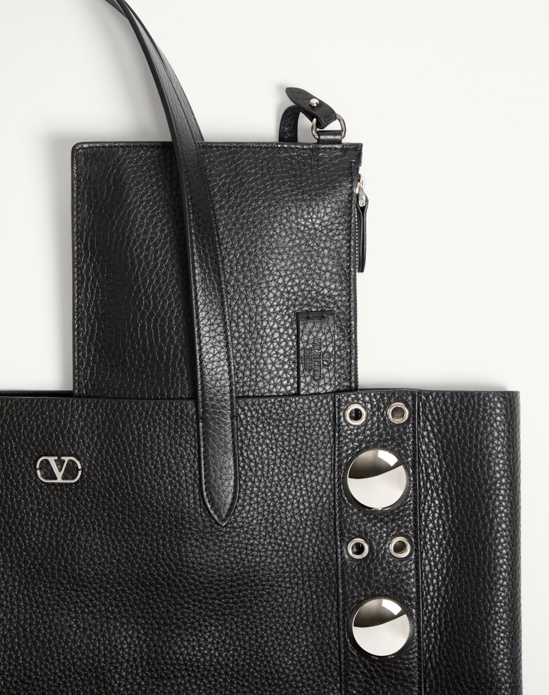 Valentino VALENTINO GARAVANI NELLCÔTE MEDIUM SHOPPING BAG IN GRAINY CALFSKIN outlook