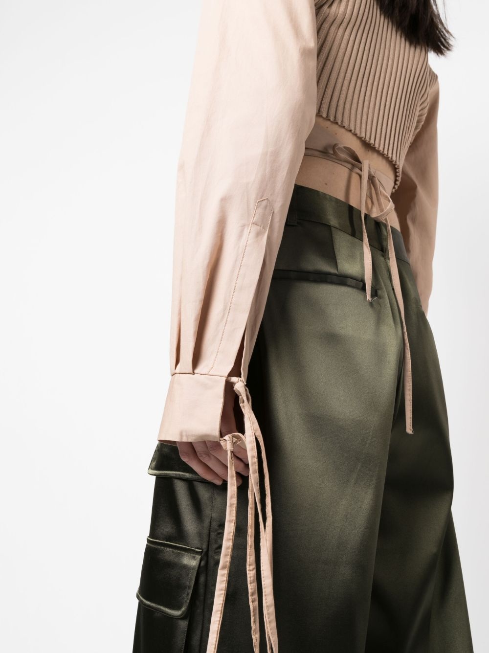 cropped wrap blouse - 5
