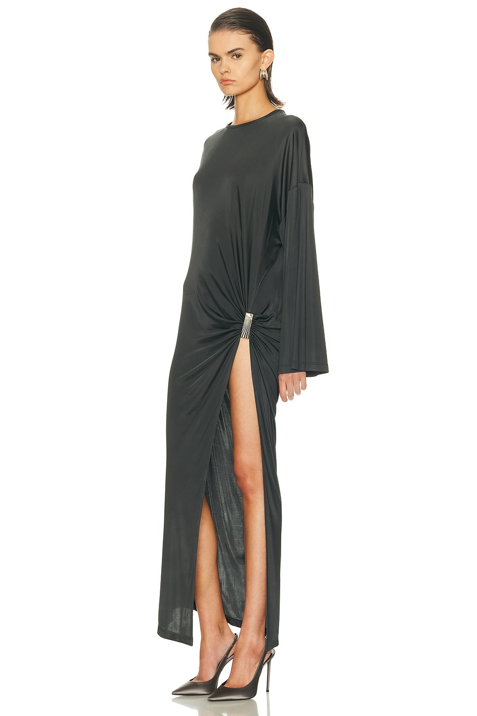 Shiny Midi Dress - 2